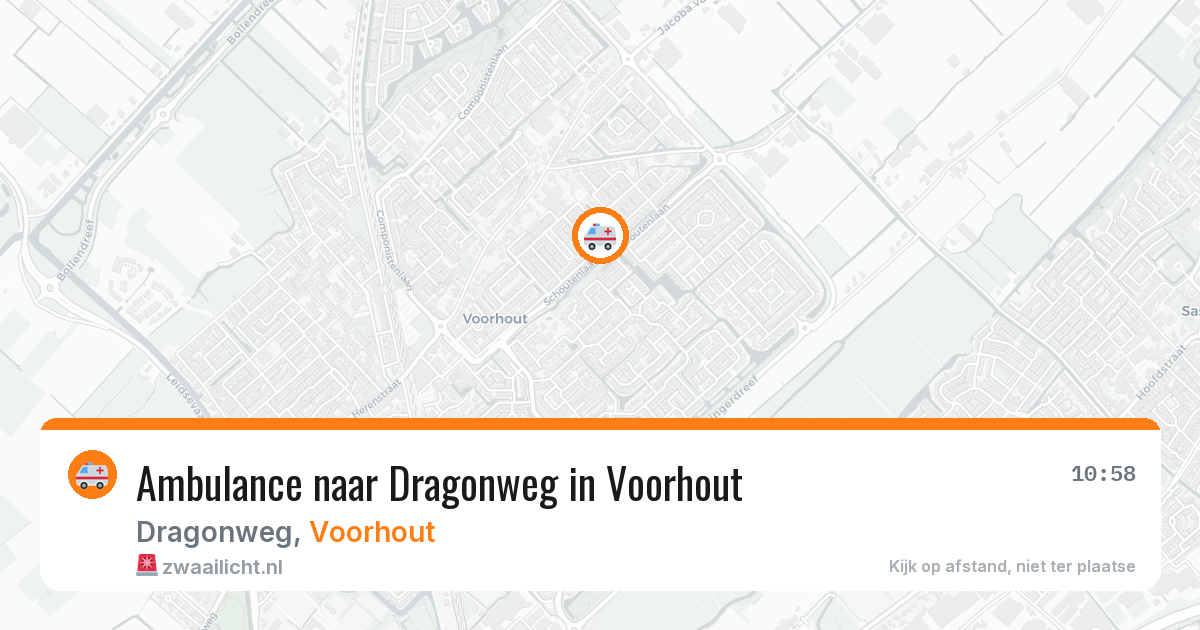 Ambulance naar Dragonweg in Voorhout — 2 mrt 2026