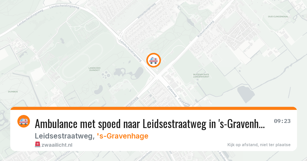 Ambulance met spoed naar Leidsestraatweg in 's-Gravenhage — 8 jun 2026