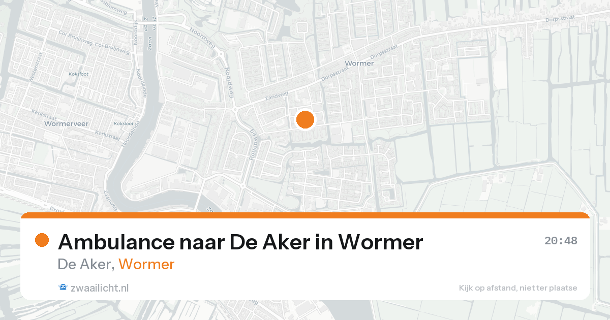 Ambulance naar De Aker in Wormer — 15 aug 2026