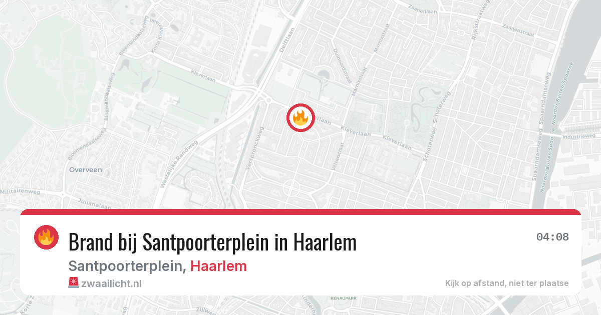 Brand bij Santpoorterplein in Haarlem — 22 apr 2026