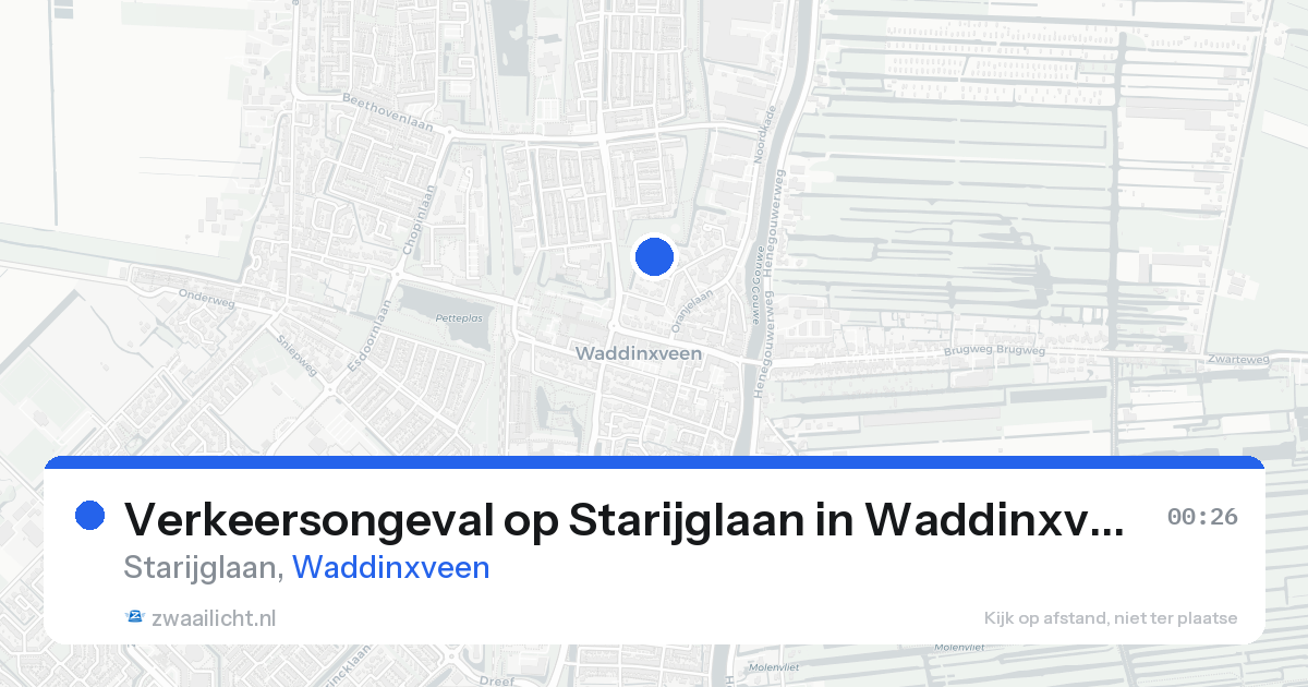Verkeersongeval op Starijglaan in Waddinxveen — 6 jun 2026