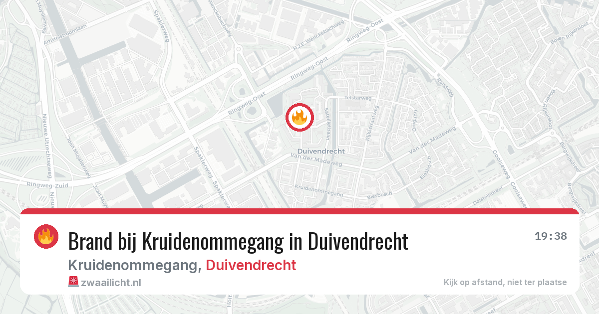 Brand bij Kruidenommegang in Duivendrecht — 18 jun 2026