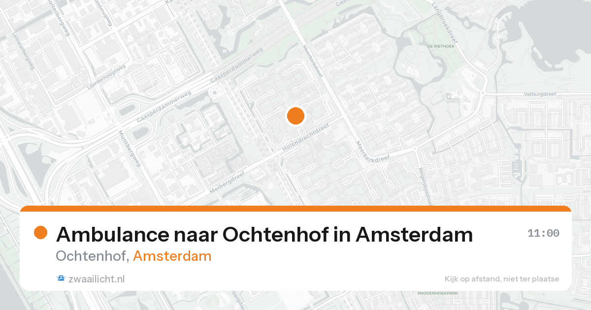 Ambulance naar Ochtenhof in Amsterdam — 17 aug 2026