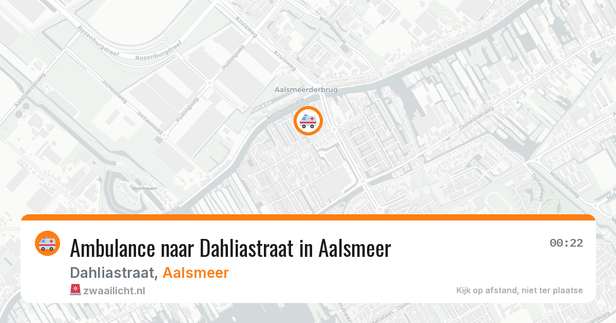 Ambulance naar Dahliastraat in Aalsmeer — 10 aug 2026