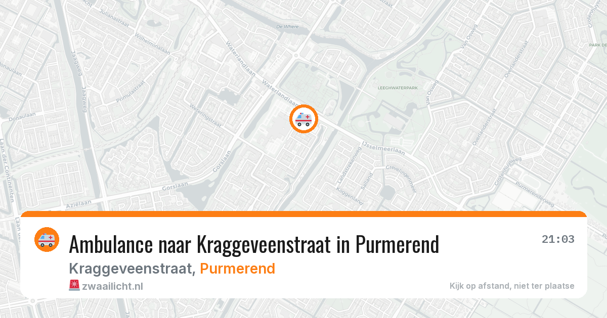 Ambulance naar Kraggeveenstraat in Purmerend — 1 apr 2026
