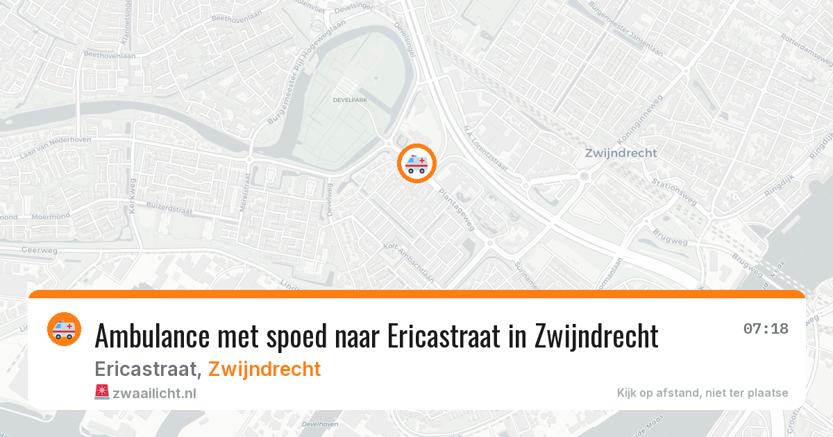 Ambulance met spoed naar Ericastraat in Zwijndrecht — 20 mei 2026