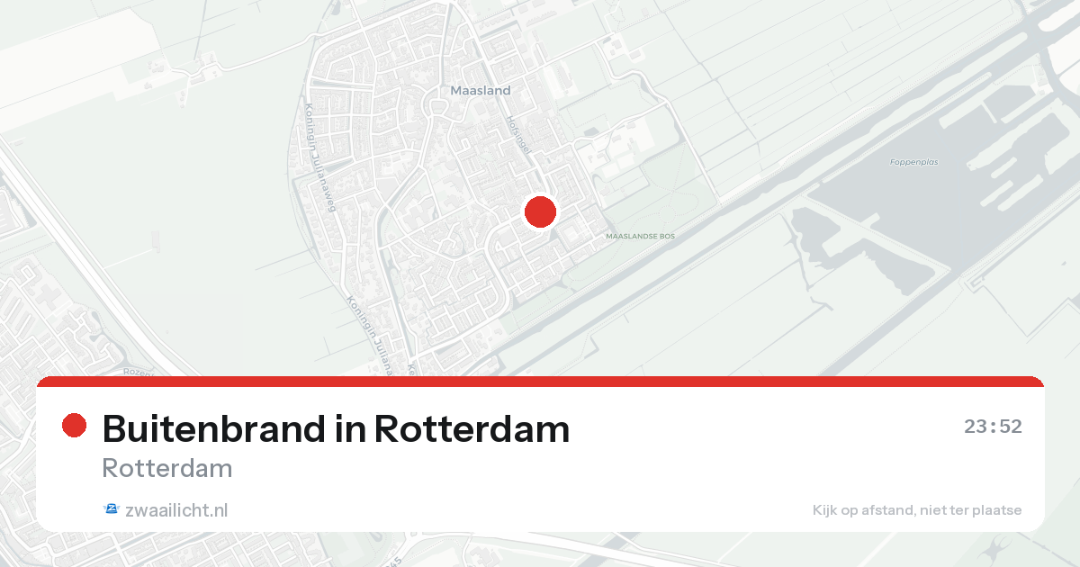 Buitenbrand in Rotterdam — 15 aug 2026