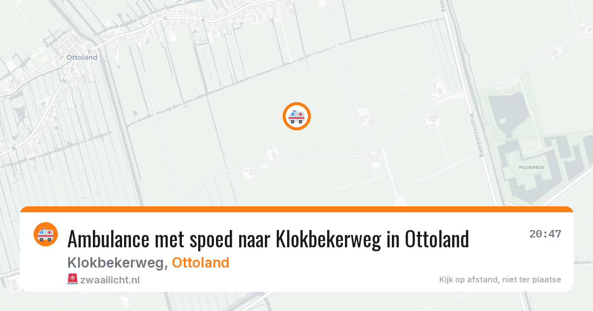 Ambulance met spoed naar Klokbekerweg in Ottoland — 27 jun 2026