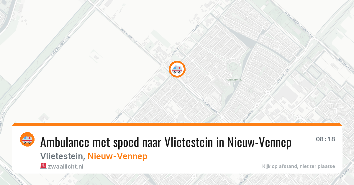 Ambulance met spoed naar Vlietestein in Nieuw-Vennep — 7 jul 2026