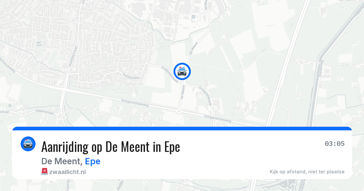 Aanrijding op De Meent in Epe — 18 jun 2026