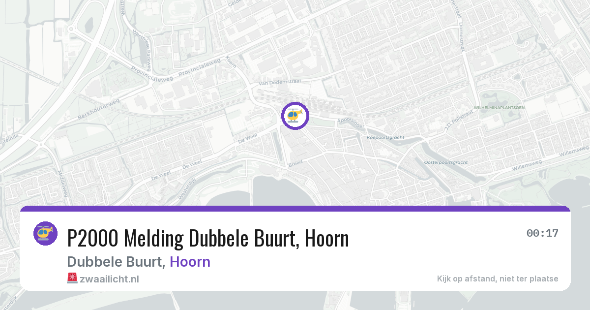 P2000 Melding Dubbele Buurt, Hoorn — 31 jan 2026
