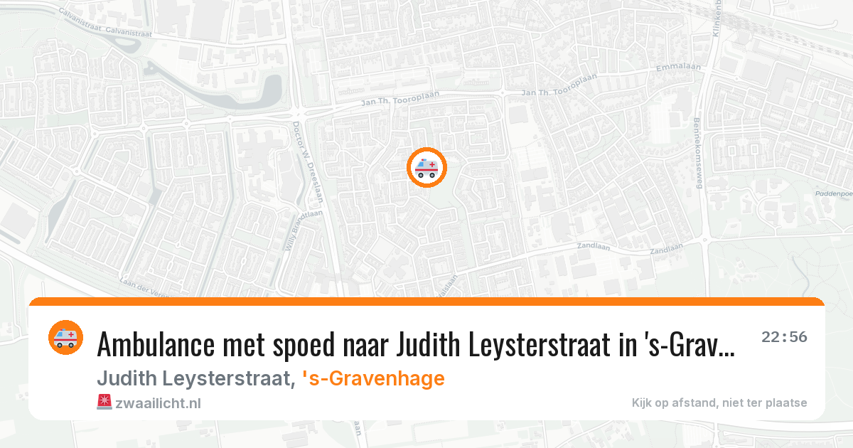 Ambulance met spoed naar Judith Leysterstraat in 's-Gravenhage — 5 apr 2026