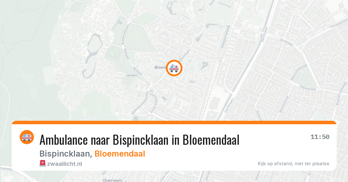 Ambulance naar Bispincklaan in Bloemendaal — 2 jul 2026