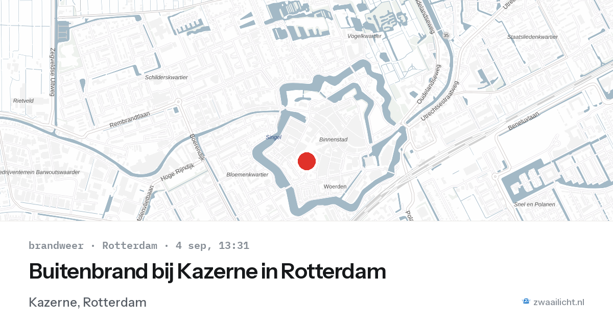 Buitenbrand bij Kazerne in Rotterdam — 4 sep 2026