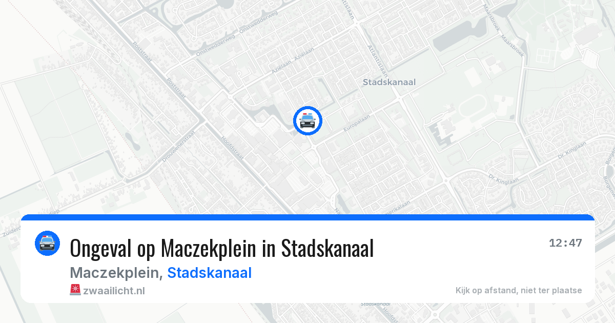 Ongeval op Maczekplein in Stadskanaal — 5 mei 2026