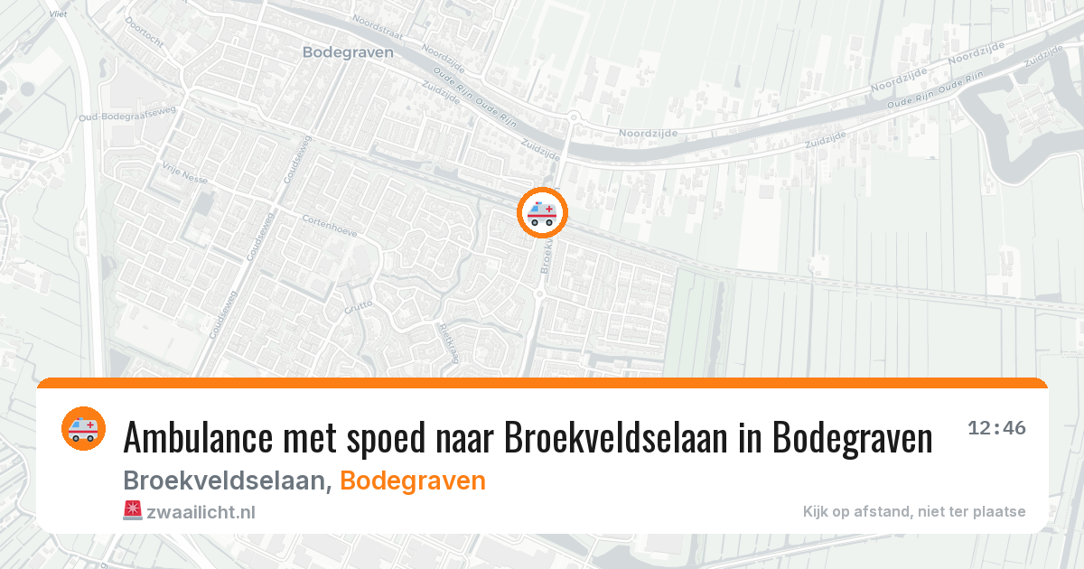 Ambulance met spoed naar Broekveldselaan in Bodegraven — 2 jun 2026