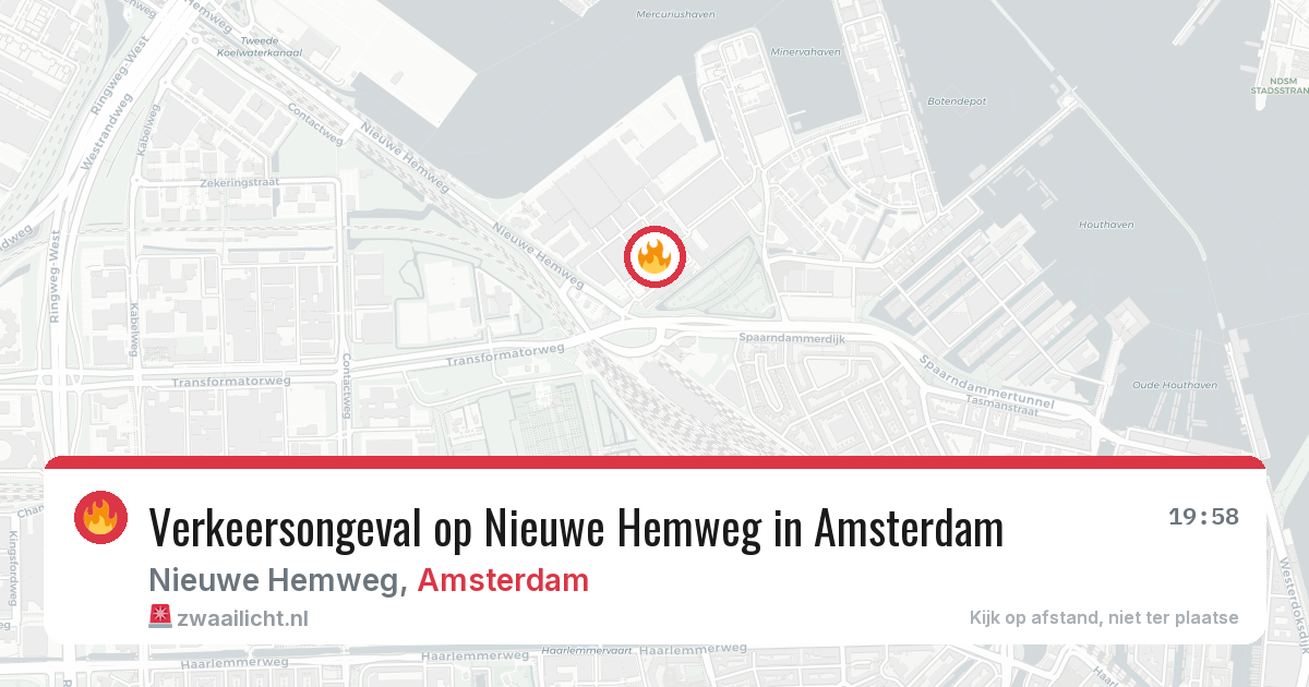 Verkeersongeval op Nieuwe Hemweg in Amsterdam — 7 mei 2026