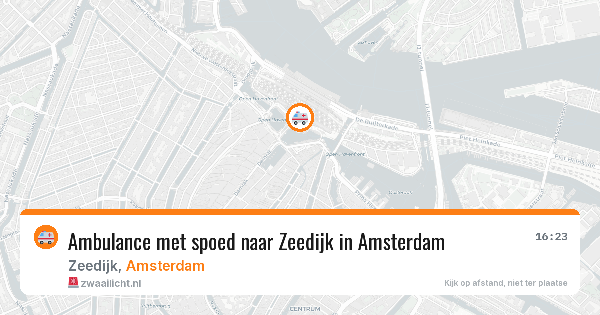 Ambulance met spoed naar Zeedijk in Amsterdam — 24 mei 2026