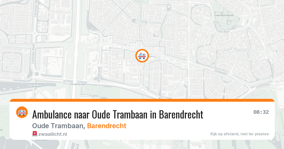 Ambulance naar Oude Trambaan in Barendrecht — 16 jul 2026