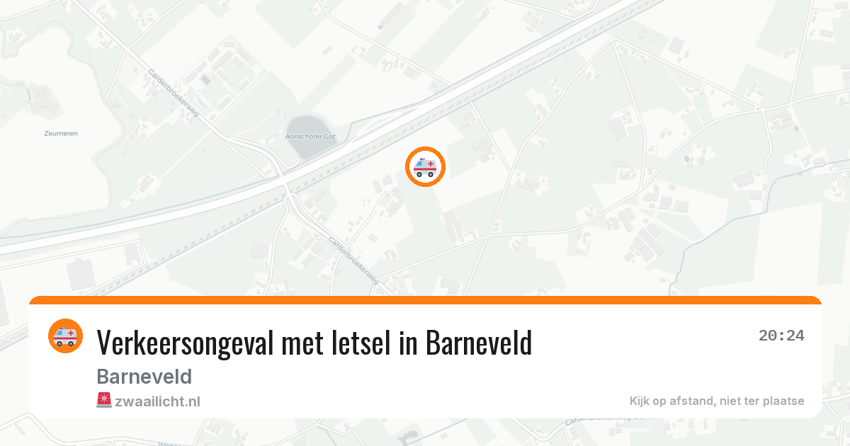 Verkeersongeval met letsel in Barneveld — 26 mrt 2026