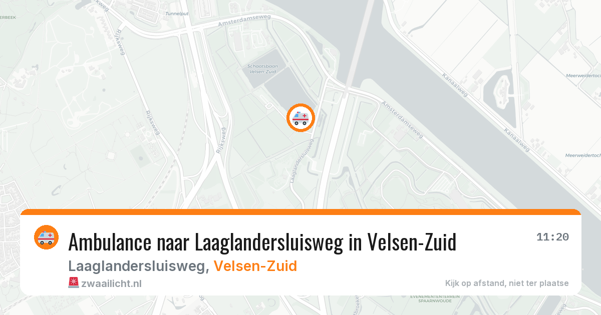 Ambulance naar Laaglandersluisweg in Velsen-Zuid — 9 aug 2026