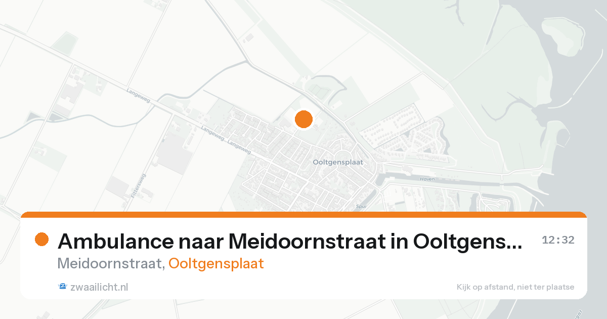 Ambulance naar Meidoornstraat in Ooltgensplaat — 17 aug 2026