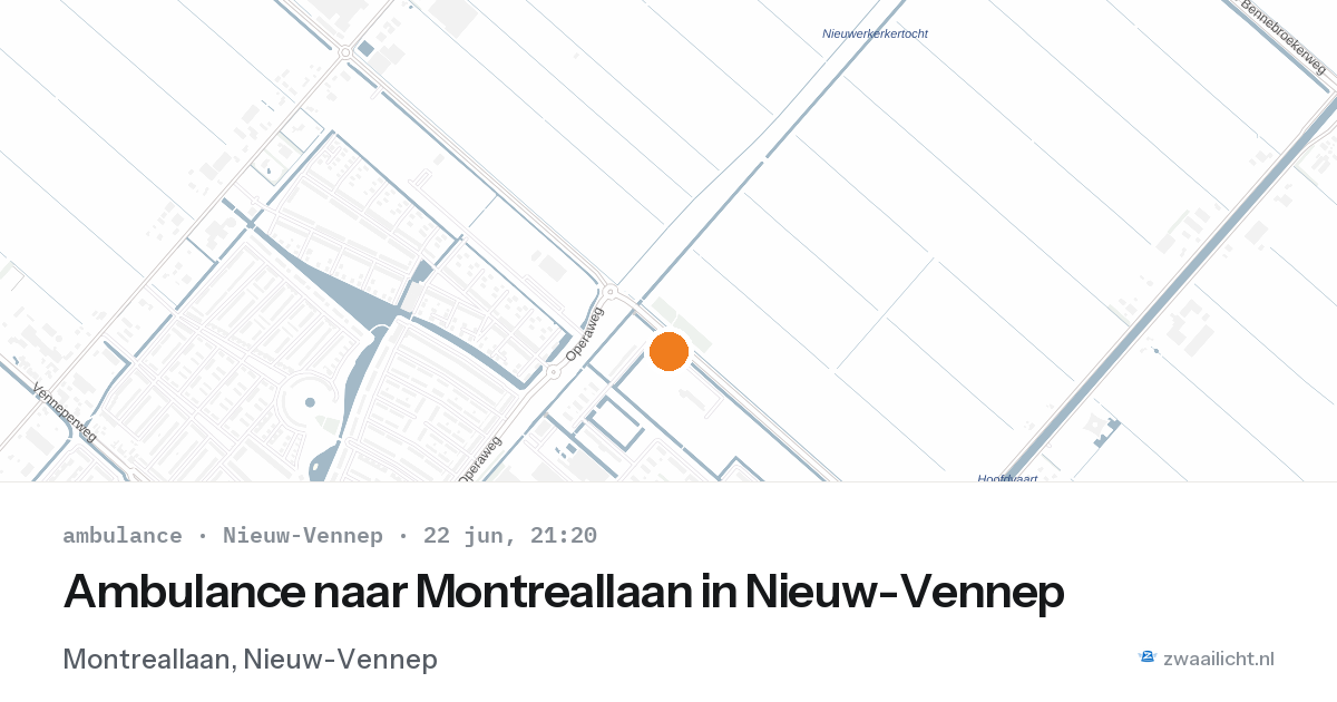 Ambulance naar Montreallaan in Nieuw-Vennep — 22 jun 2026