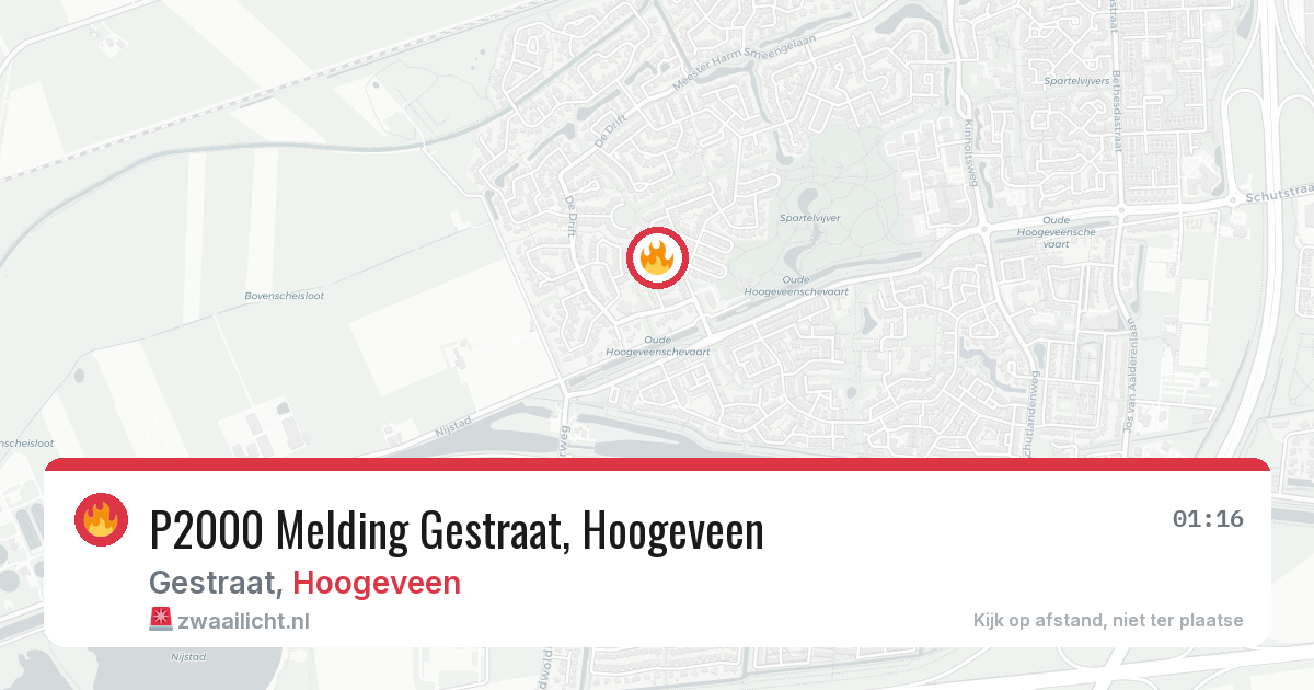P2000 Melding Gestraat, Hoogeveen — 2 mei 2026