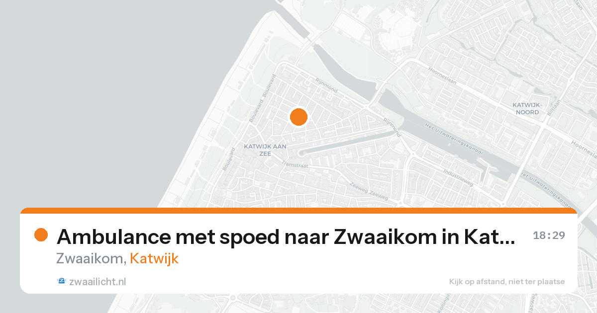 Ambulance met spoed naar Zwaaikom in Katwijk — 24 aug 2026