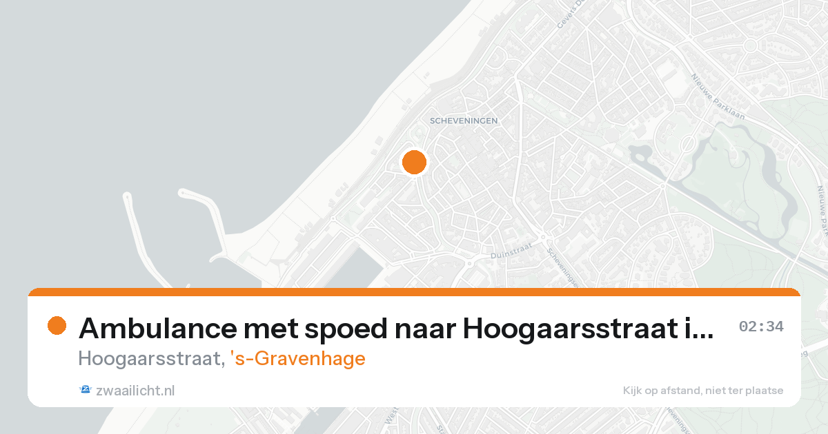Ambulance met spoed naar Hoogaarsstraat in 's-Gravenhage — 26 aug 2026
