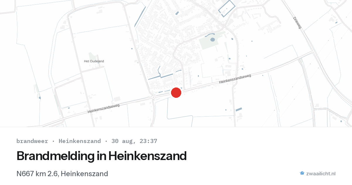 Brandmelding in Heinkenszand — 30 aug 2026