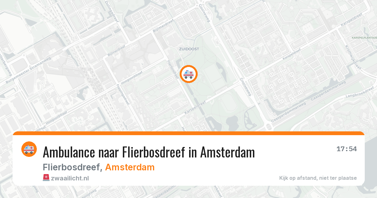Ambulance naar Flierbosdreef in Amsterdam — 1 jul 2026