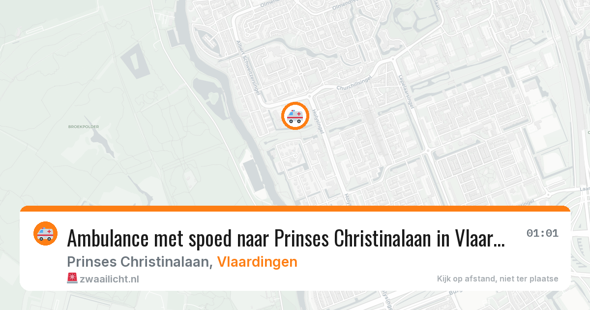 Ambulance met spoed naar Prinses Christinalaan in Vlaardingen — 29 jan 2026