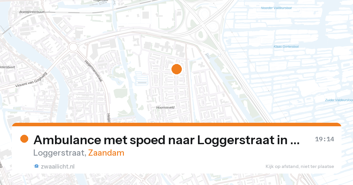 Ambulance met spoed naar Loggerstraat in Zaandam — 26 aug 2026