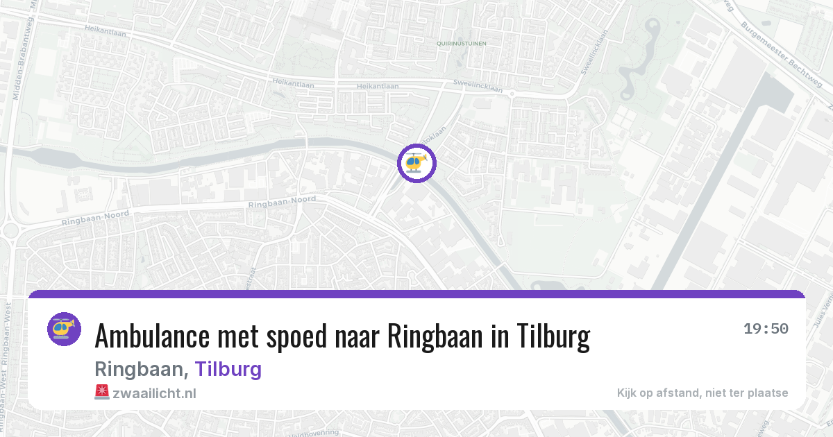 Ambulance met spoed naar Ringbaan in Tilburg — 10 jul 2026