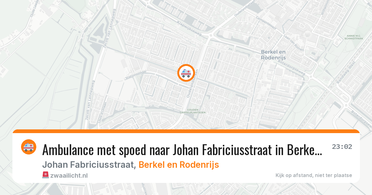 Ambulance met spoed naar Johan Fabriciusstraat in Berkel en Rodenrijs — 18 mei 2026