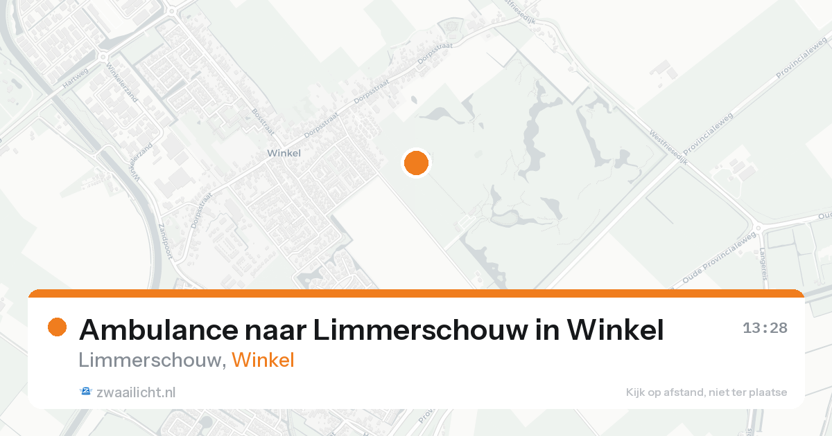 Ambulance naar Limmerschouw in Winkel — 23 aug 2026