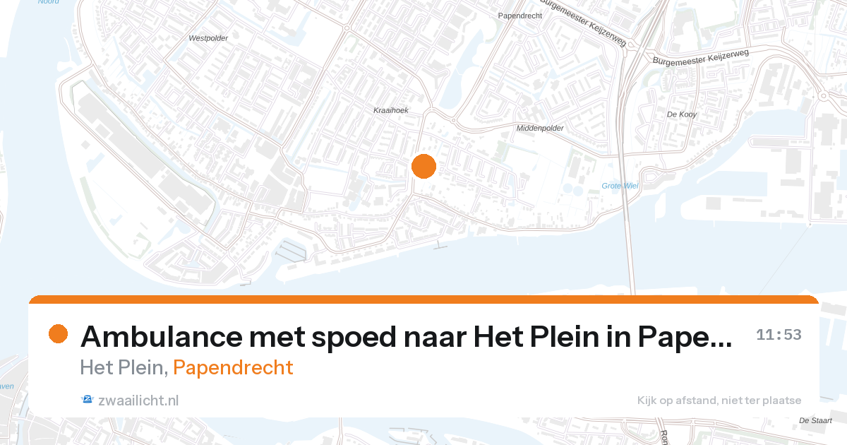 Ambulance met spoed naar Het Plein in Papendrecht — 28 aug 2026