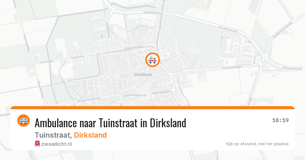 Ambulance naar Tuinstraat in Dirksland — 4 aug 2026
