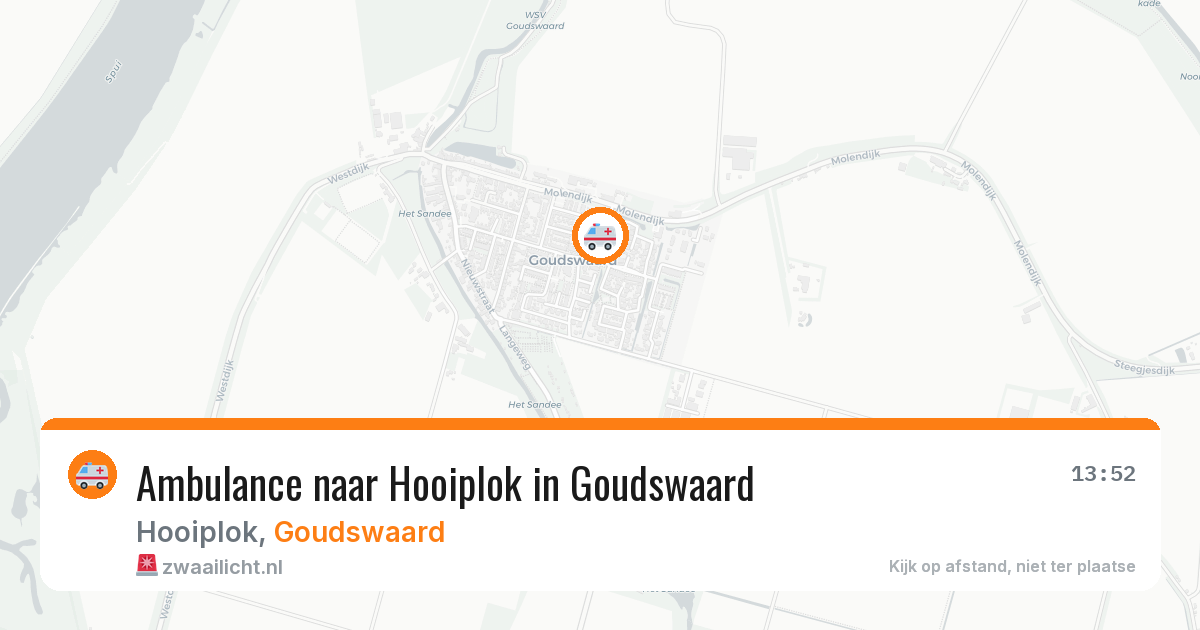 Ambulance naar Hooiplok in Goudswaard — 9 jun 2026