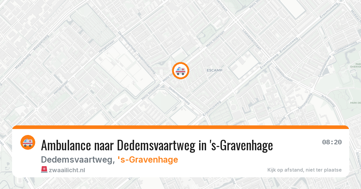 Ambulance naar Dedemsvaartweg in 's-Gravenhage — 10 apr 2026