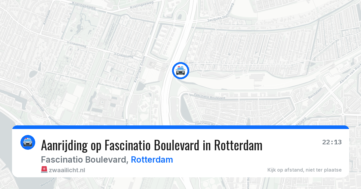 Aanrijding op Fascinatio Boulevard in Rotterdam — 30 mrt 2026