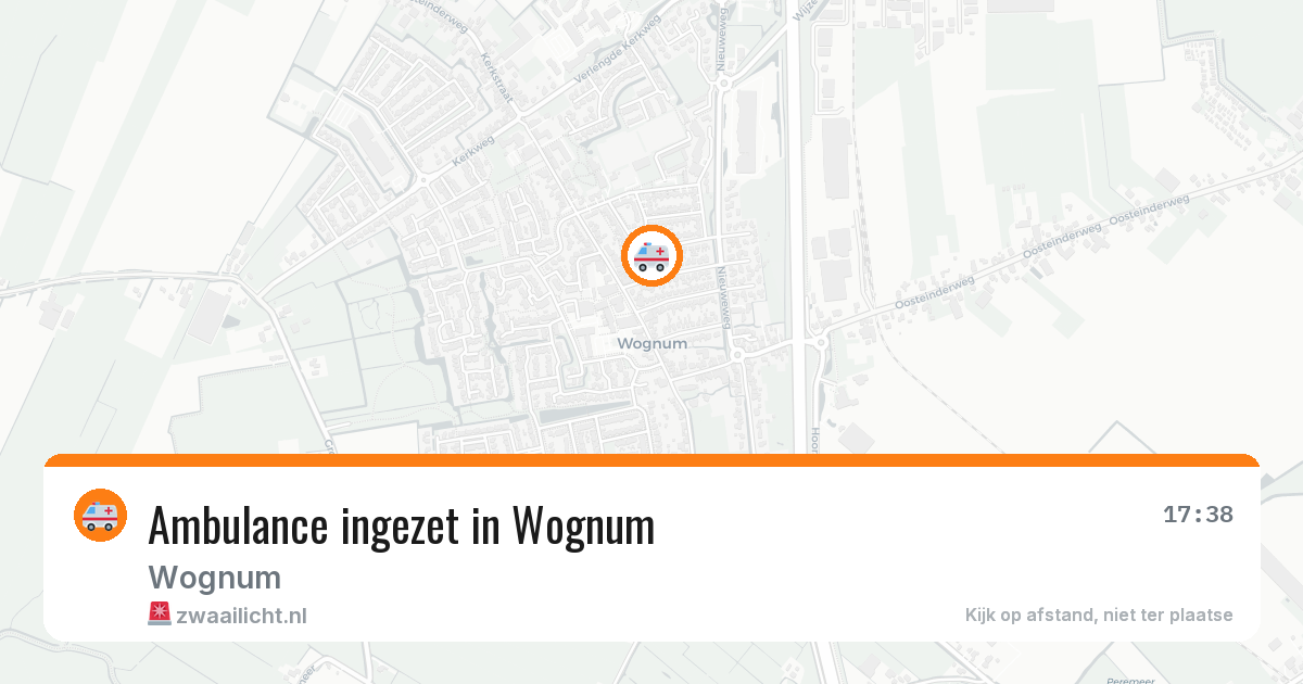 Ambulance ingezet in Wognum — 4 jul 2026 | 🚨 Zwaailicht.nl