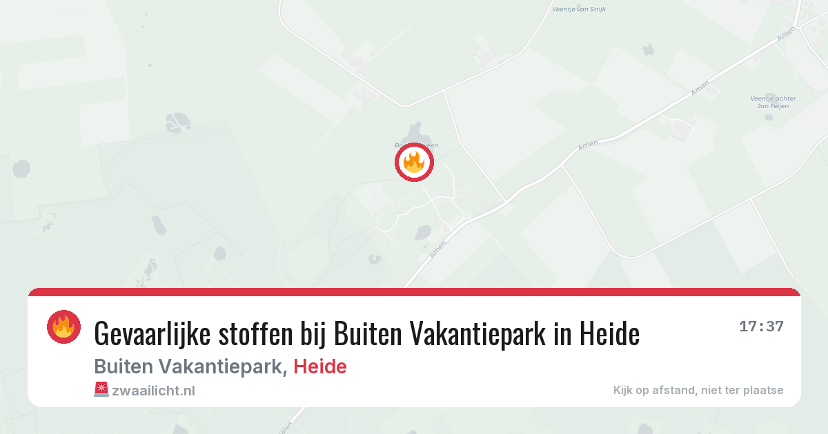 Gevaarlijke stoffen bij Buiten Vakantiepark in Heide — 23 mei 2026