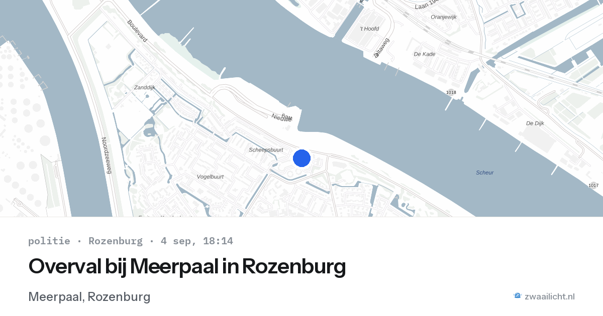 Overval bij Meerpaal in Rozenburg — 4 sep 2026