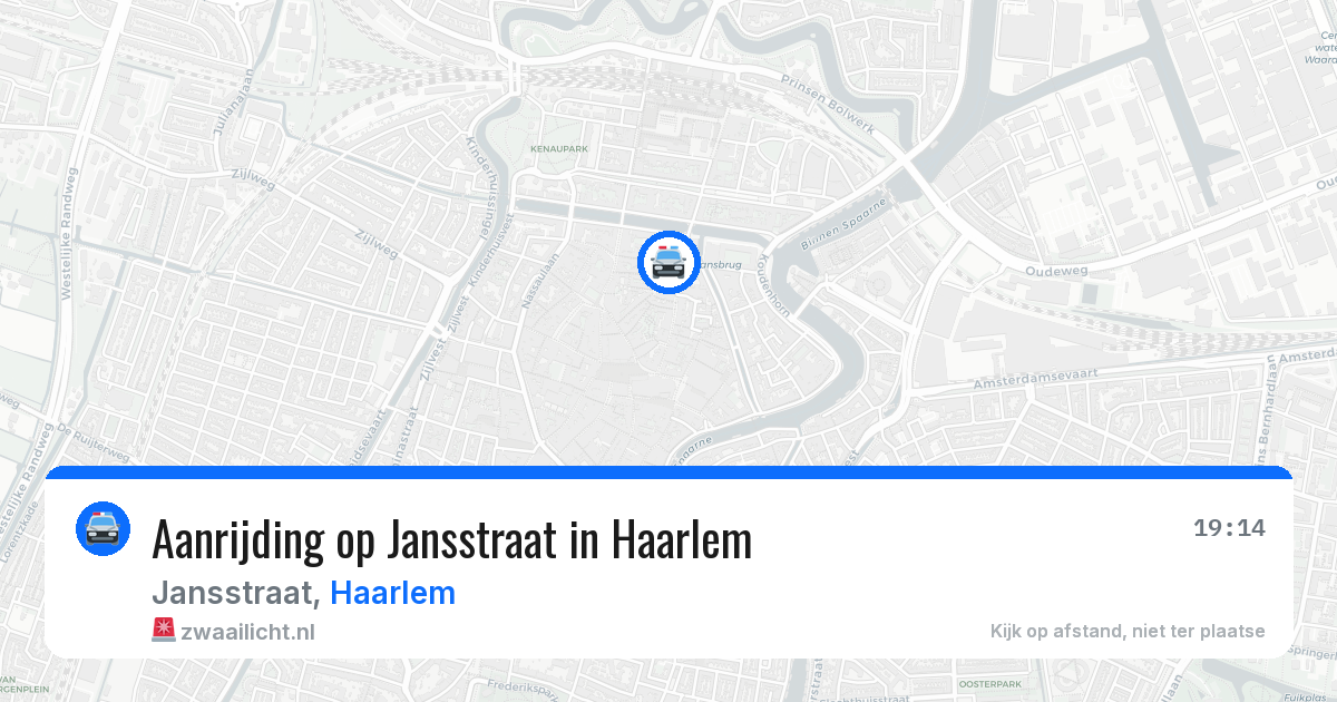 Aanrijding op Jansstraat in Haarlem — 16 jul 2026