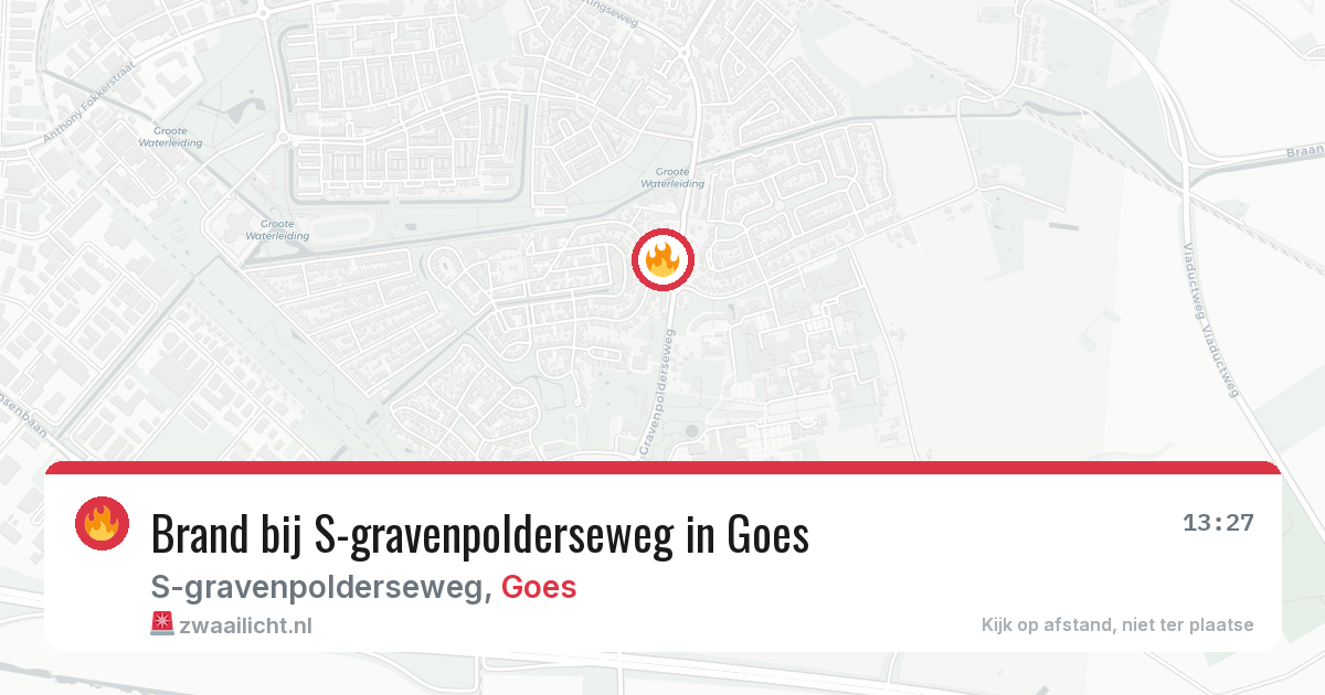 Brand bij S-gravenpolderseweg in Goes — 14 aug 2026