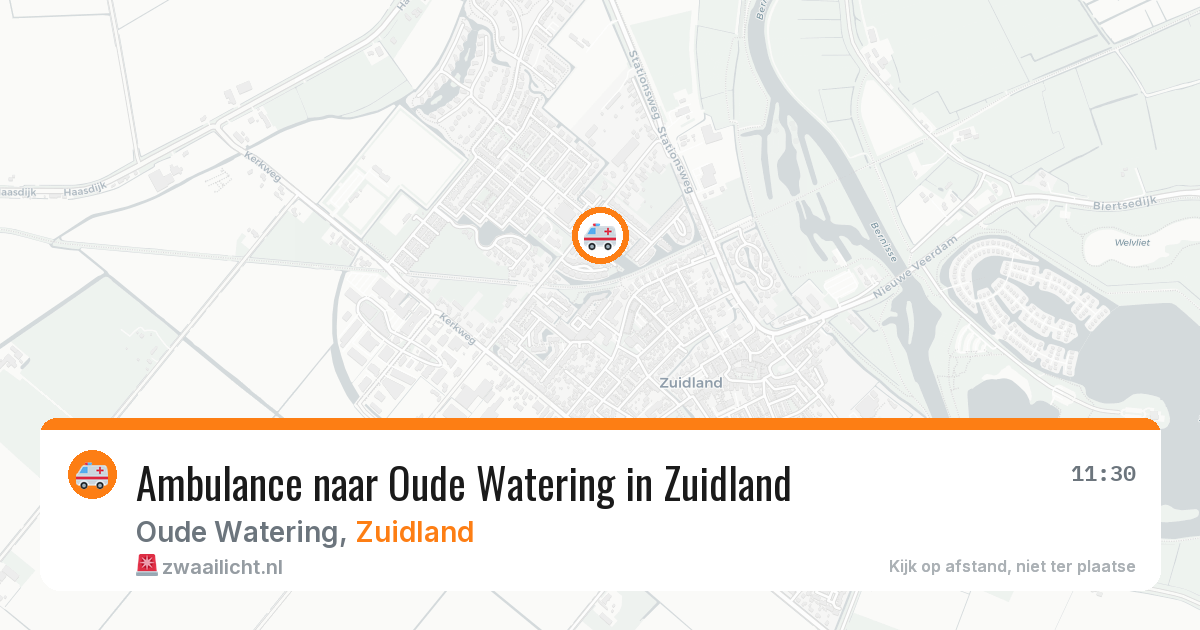 Ambulance naar Oude Watering in Zuidland — 29 jan 2026