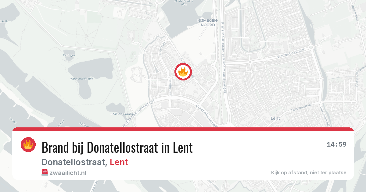 Brand bij Donatellostraat in Lent — 19 jun 2026