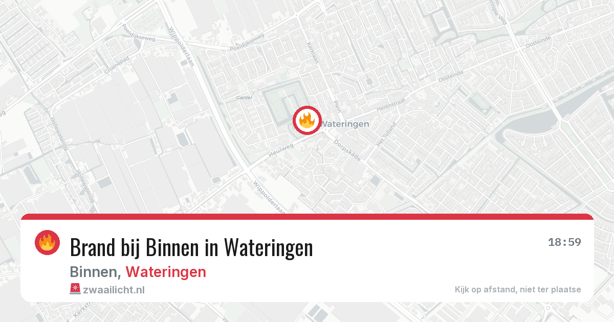 Brand bij Binnen in Wateringen — 27 jul 2026